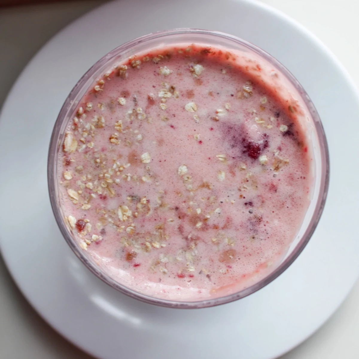 Winter Smoothie Blend with creamy almond milk, pear, apple, and warm cinnamon, topped with chia seeds.