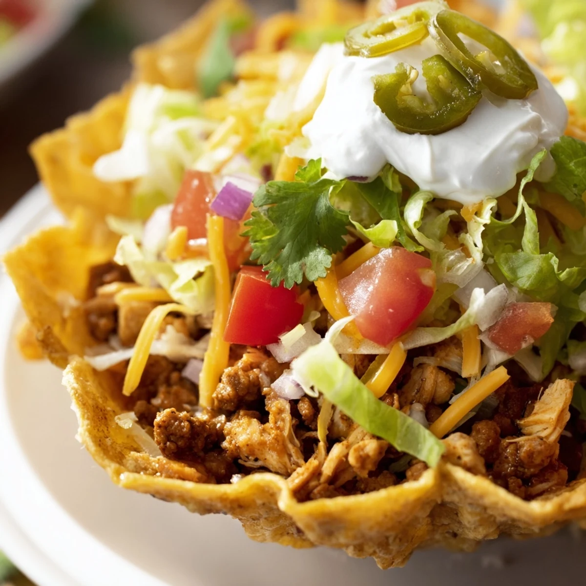 The Touchdown Taco Bar is plated with jalapeño slices and lime wedges, ready for a festive game day gathering with family and friends.