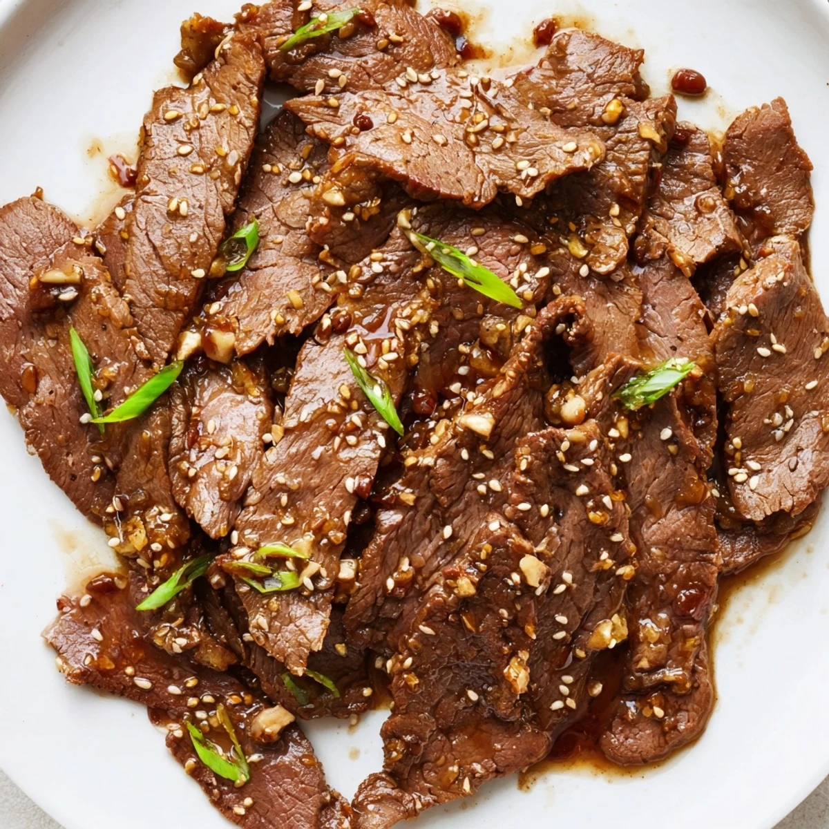 Steaming Ultimate Slow Cooker Mongolian Beef is served from a slow cooker over rice, ready for a family dinner.