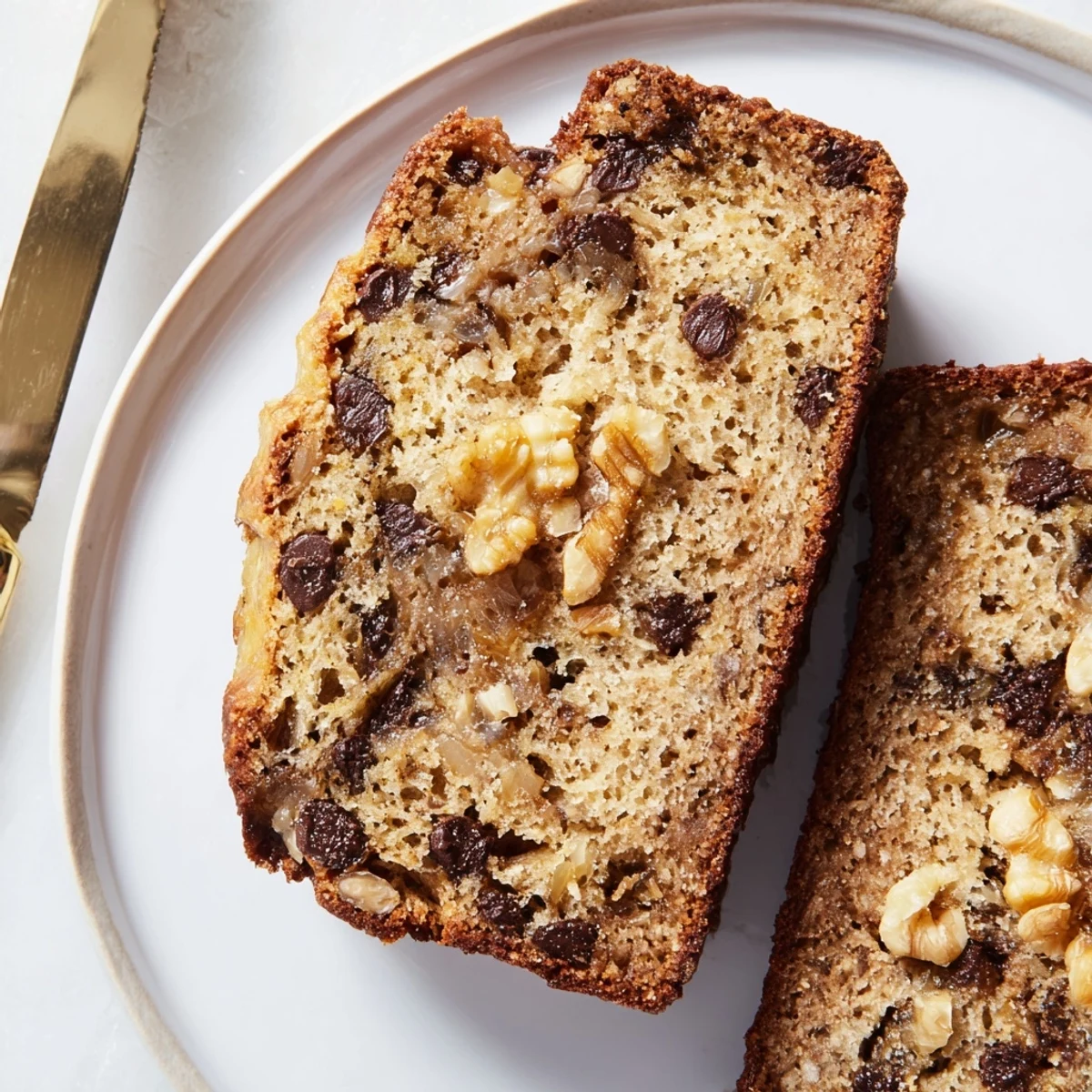 Golden brown best ever banana bread loaf with a cracked top, freshly baked and cooling on a wire rack