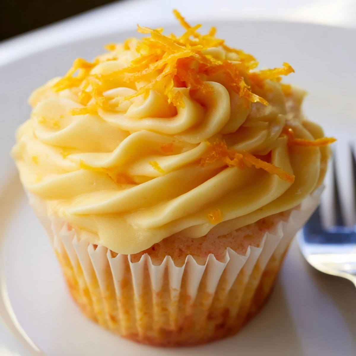 Light and fragrant orange blossom cupcakes perfect for spring celebrations adorned with edible flowers