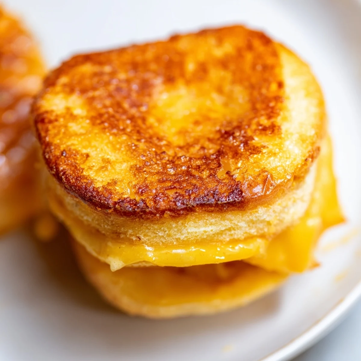 Batch of sweet Hawaiian roll sliders stuffed with gooey cheese and brushed with butter