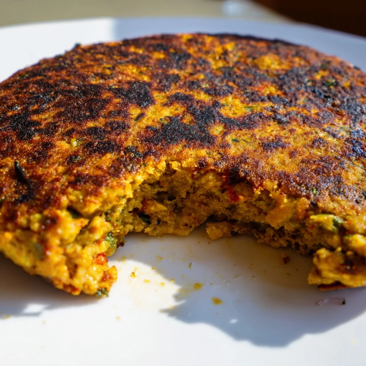 Golden Pakistani Chapli Kabab sizzling in pan with crispy charred edges and aromatic spices
