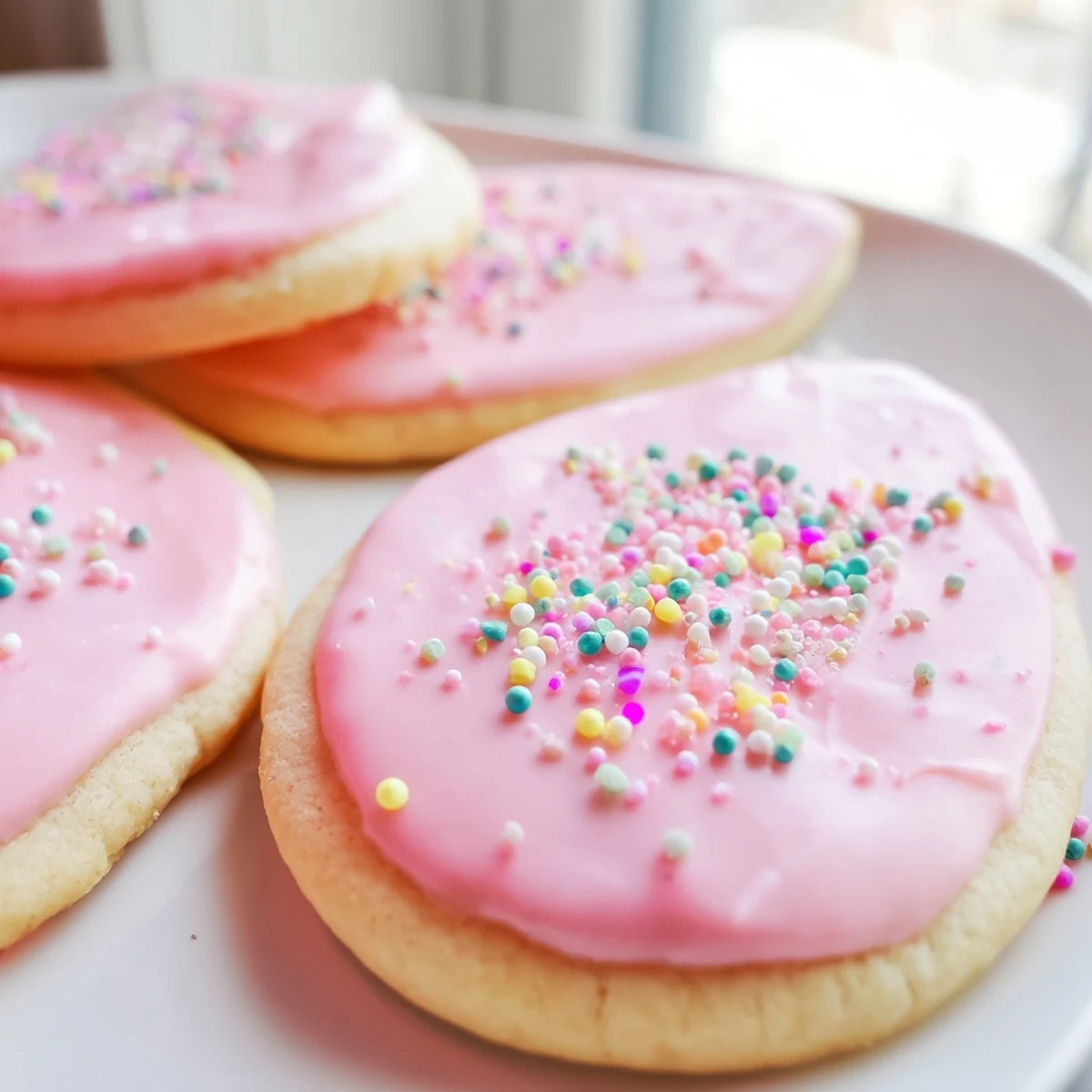 Buttery Spring Easter cookies cut into bunny and egg shapes with smooth royal icing