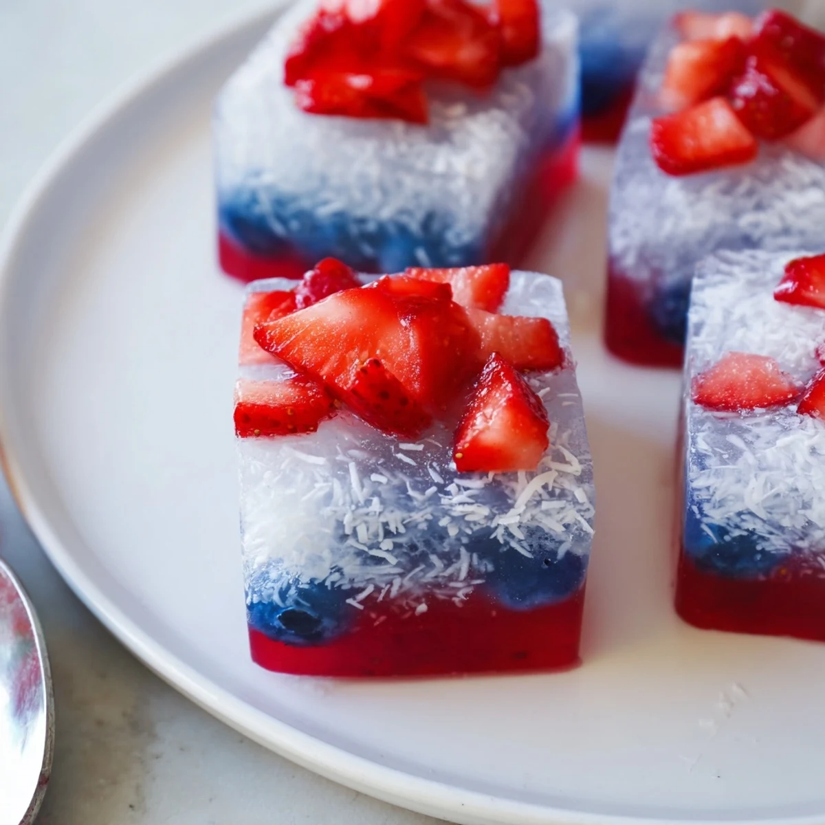 Red White And Blue Ice Cubes Recipe adds bright, cold patriotic flair to drinks