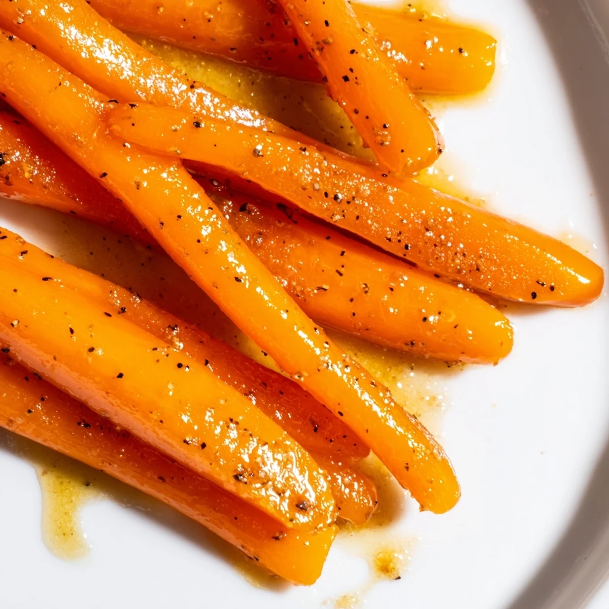 Perfectly cooked honey glazed carrots in a rustic bowl ready for holiday dinner serving