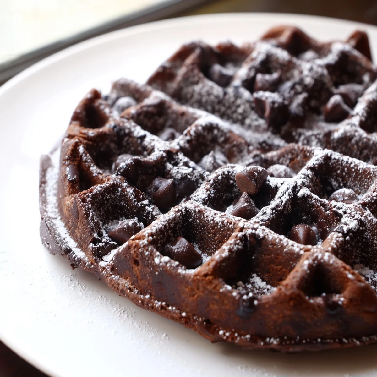 Fudgy Brownie Waffles