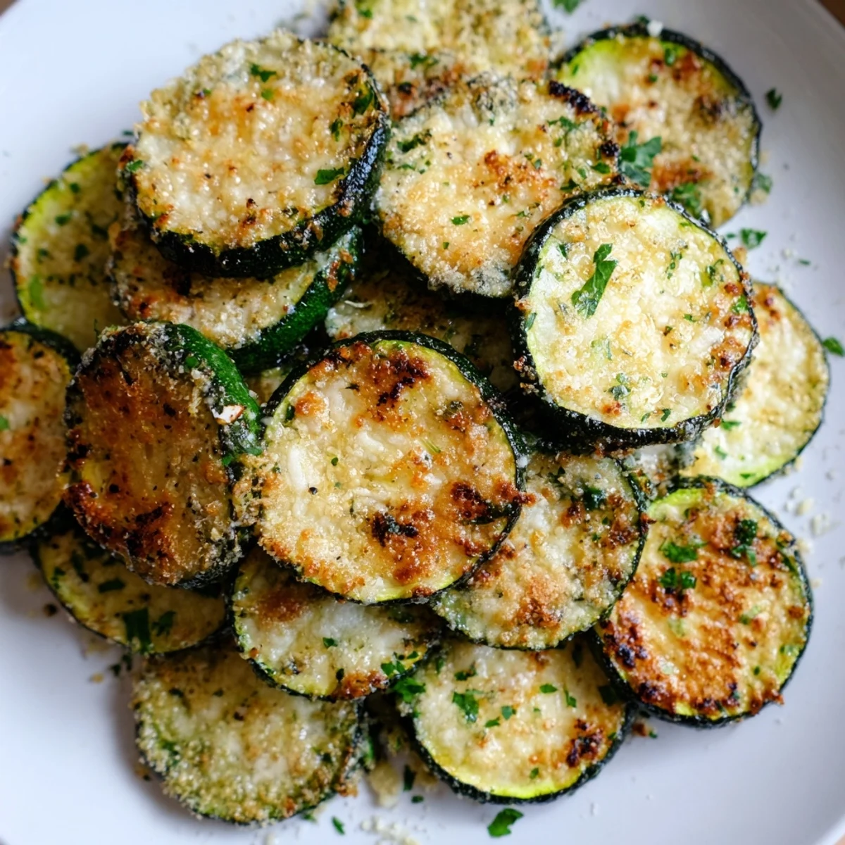Golden roasted lemon pepper Parmesan zucchini slices with melted cheese on a parchment-lined baking sheet