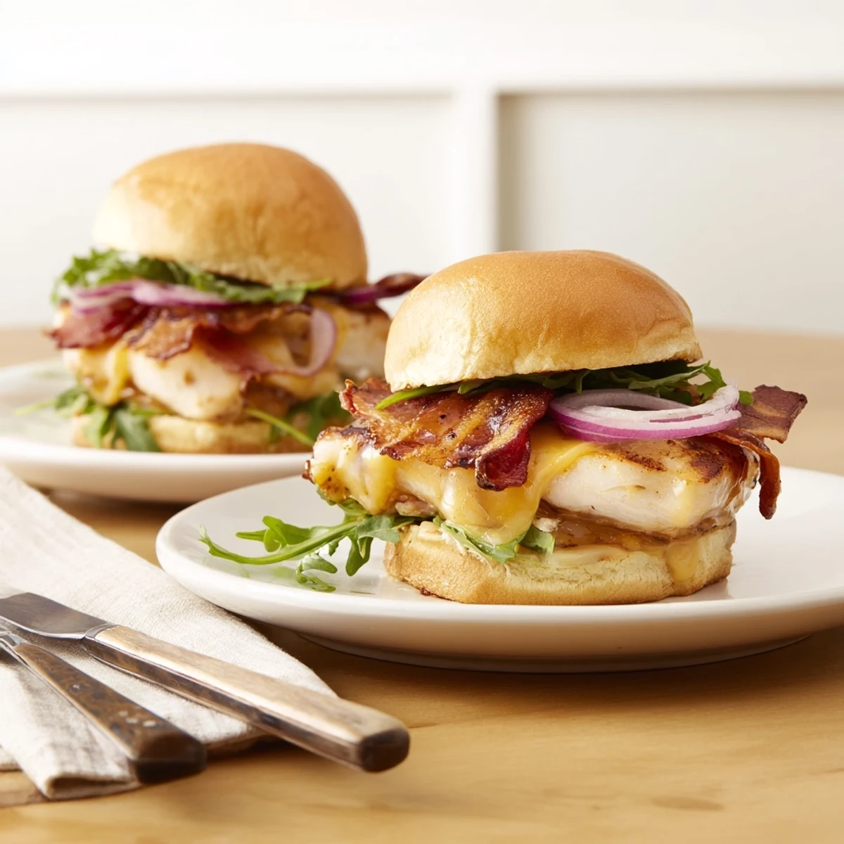 Savory chicken strips coated in sweet maple glaze and crispy bacon for a rich bite.