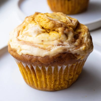 Chai Pumpkin Cheesecake Muffins