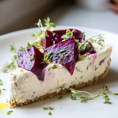 Savory Cheesecake With Roasted Beetroot